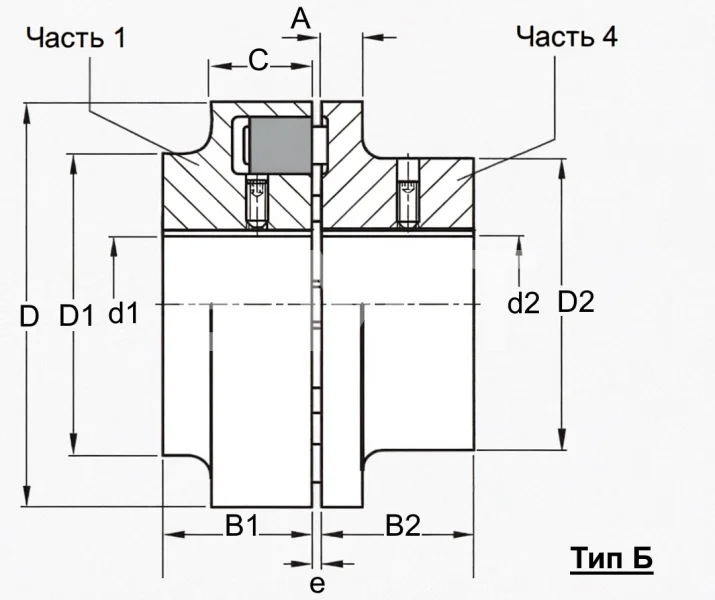Полумуфта N-EUPEX 140 под расточку часть 4 dmax=60 мм, EMT | ЕМТ